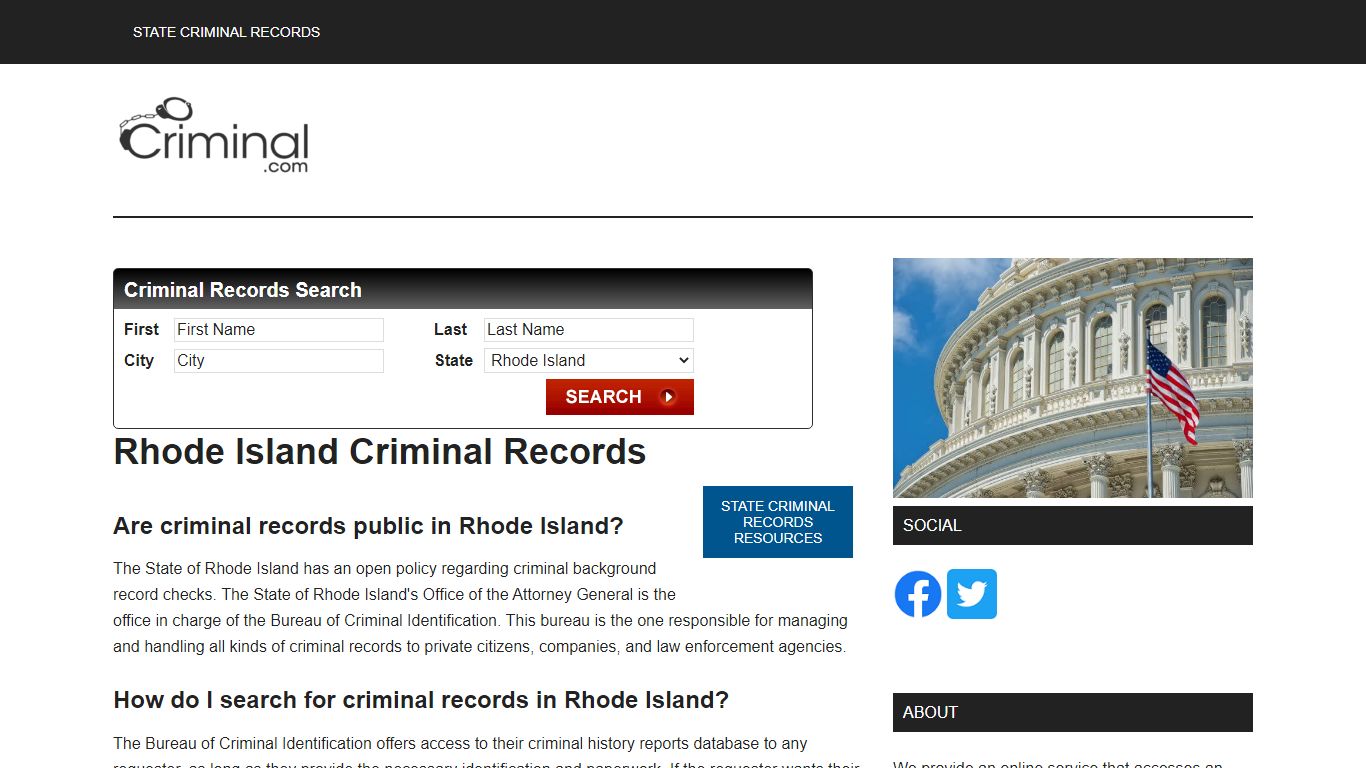 Rhode Island Criminal Records